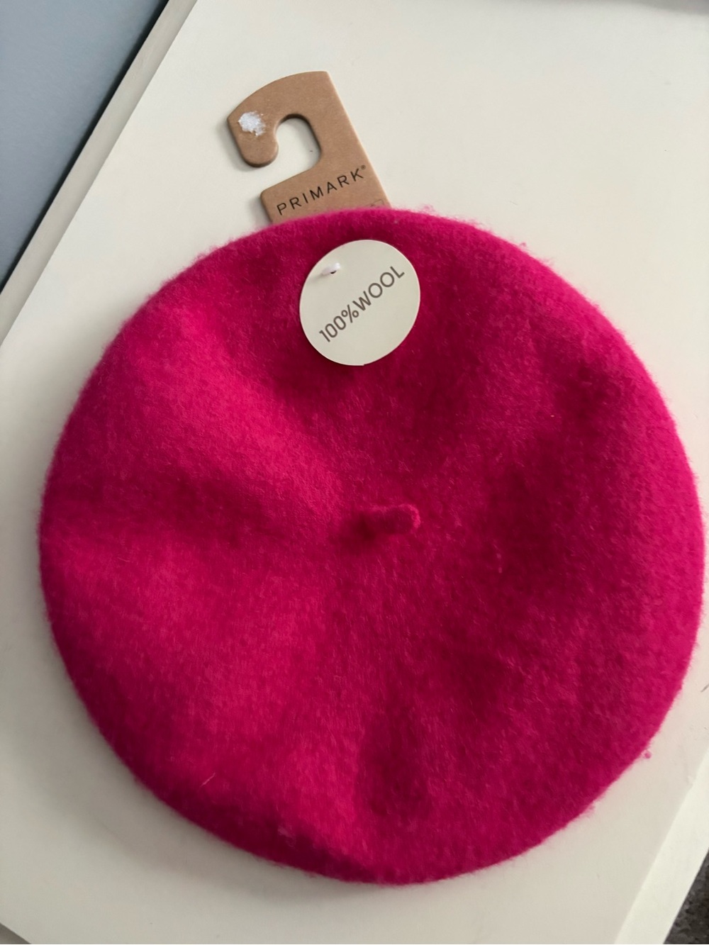 Primark Women's Bright Pink Wool Beret